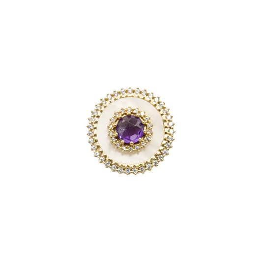 Anello Purple Stone